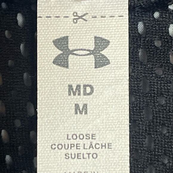 Under Armour Jacket Women's Size M Black Blue White Printed Run High Low - Picture 8 of 8